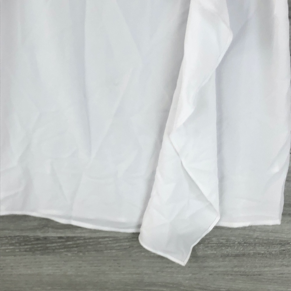 Halogen White Ruffle Front Top - Picture 3 of 6